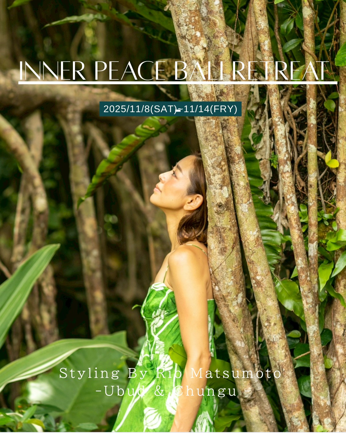 Inner Peace Bali Retreat with Rio in Ubud & Chungu 5日間／7日間